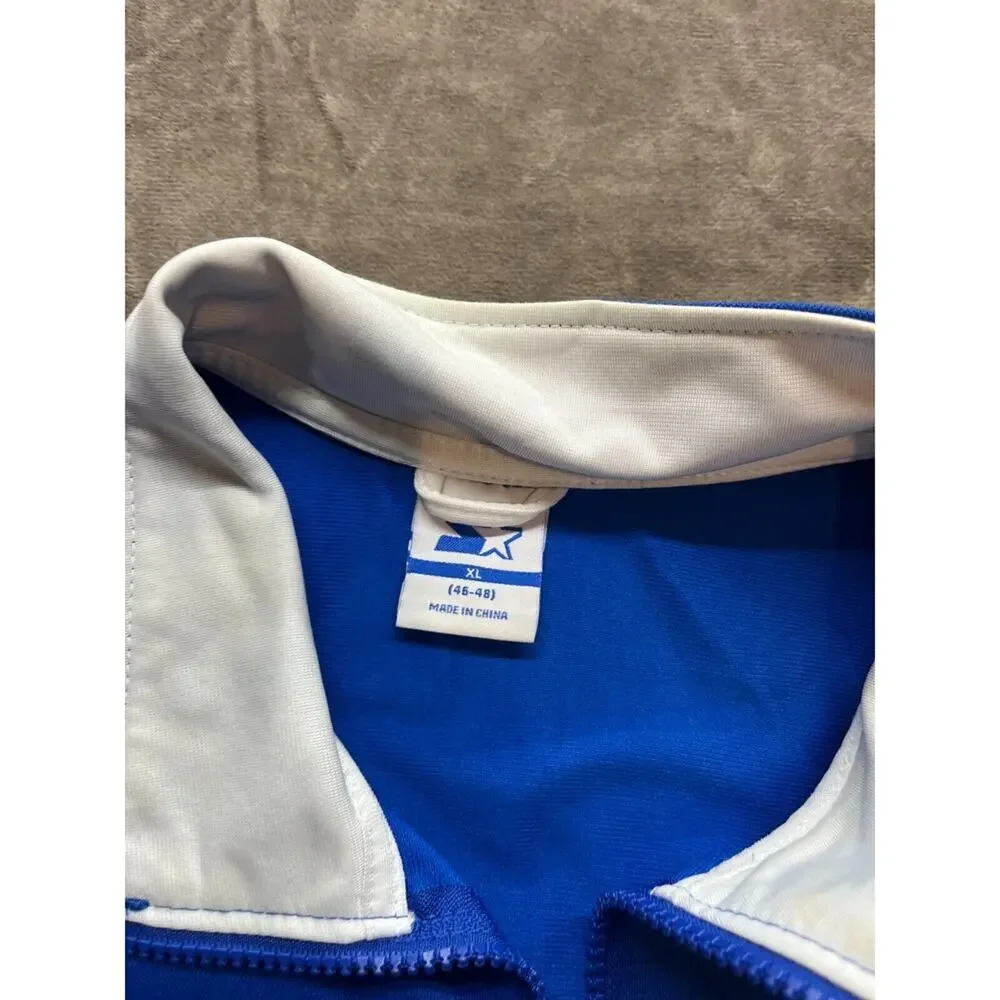 Starter Track Warm Up Jacket Full Zip Blue White XL‎